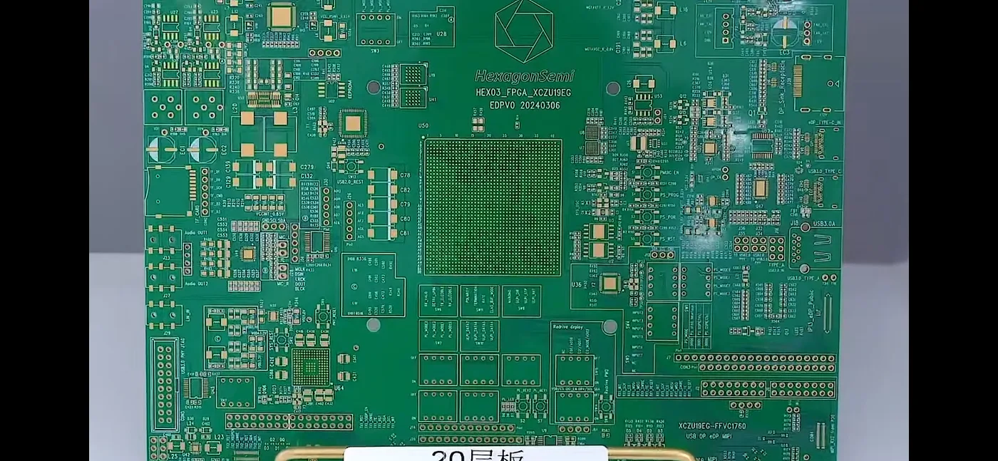 Advanced multilayer PCB manufactured for a custom electronics project