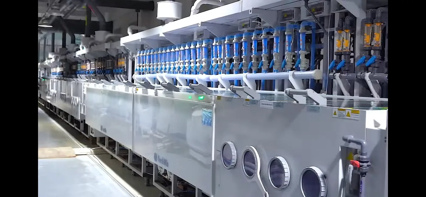 Automated PCB wet processing production line